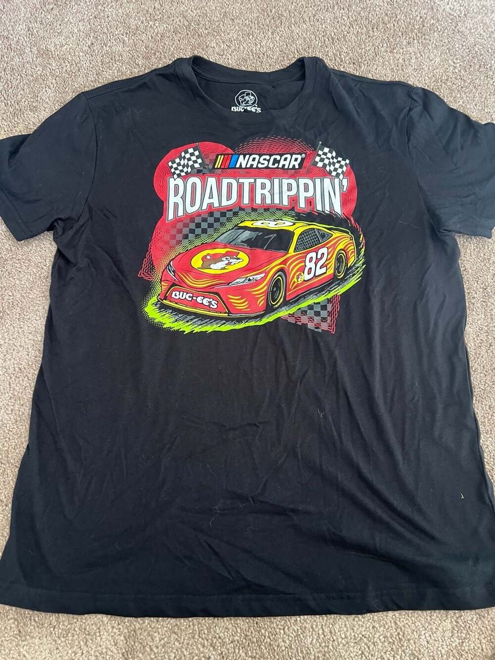 Buc-ee's NASCAR Road Trippin' Black Graphic T-Shirt